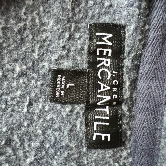 Men's J Crew Mercantile Blue Hoodie Sweater - Picture 5 of 5